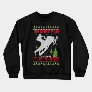 Fun Christmas Snowmobiler Crewneck Sweatshirt